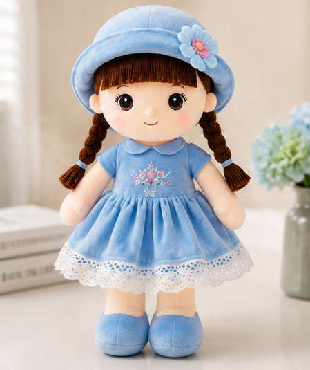 Soft Fabric Doll Toy for Kids Girls Multicolor Plush Doll - Image 4