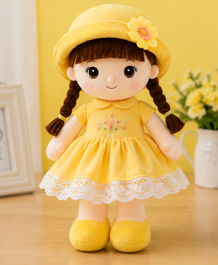Soft Fabric Doll Toy for Kids Girls Multicolor Plush Doll - Image 3