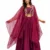 Women's Maroon Embroidered Crop Top Lehenga Set with Cape Style Dupatta