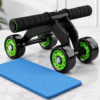 4 wheel ab roller exercise equipment with workout mat for home gym fitness training