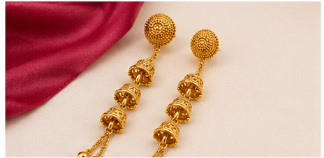 DMG Ornaments gold plated long dangler earrings - Image 3
