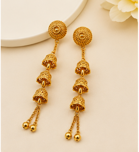 DMG Ornaments gold plated long dangler earrings - Image 4