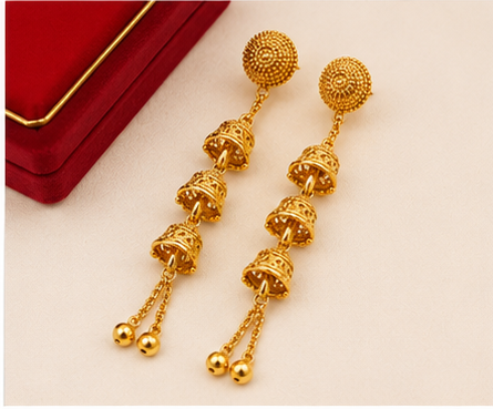 DMG Ornaments gold plated long dangler earrings - Image 5