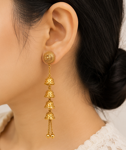 DMG Ornaments gold plated long dangler earrings - Image 7