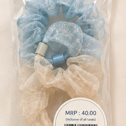 Glitter Mesh Scrunchies Soft Stylish Sparkling Hair Accessories for Women and Girls
