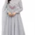 Grey Ethnic Suit Set in Crunchy Fabric with Embroidered Neckline for Women