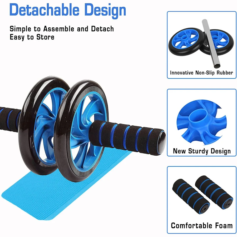 Heavy Double Ab Wheel Roller for Core Workout - Image 4