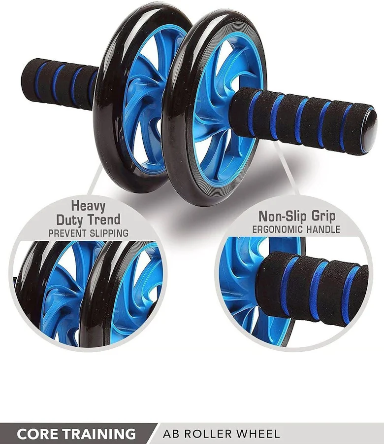 Heavy Double Ab Wheel Roller for Core Workout and Fitness Training