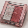Magic Blush Blossom duo shimmer eyeshadow palette with silver and rose shades
