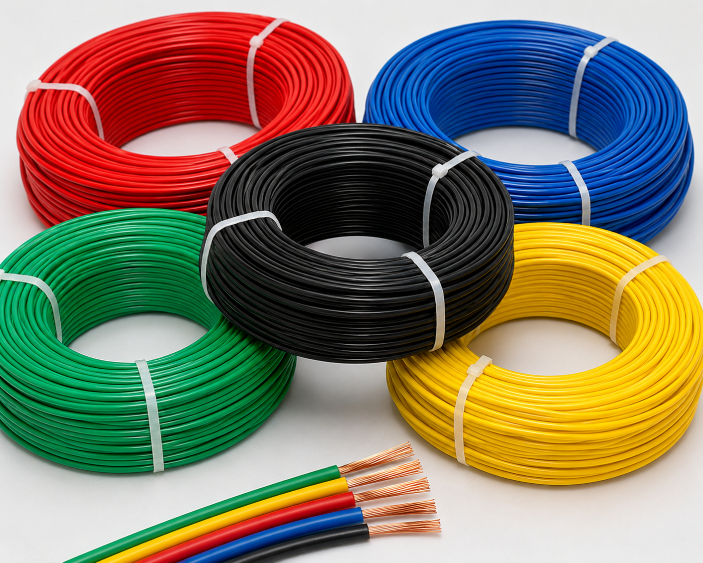 Multi Color 1.5mm Electrical Wire Roll for Home Wiring