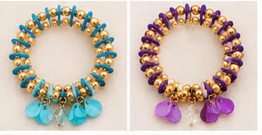 Multicolor Beaded Charm Bracelets (4 Pieces Set) for Girls - Image 5