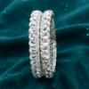 Silver plated crystal bangles set with sparkling stone embellishments for women and girls