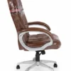 Supremo premium revolving office chair with cushioned back support, padded armrests, adjustable height, and 360-degree swivel wheels for office and home workspace.