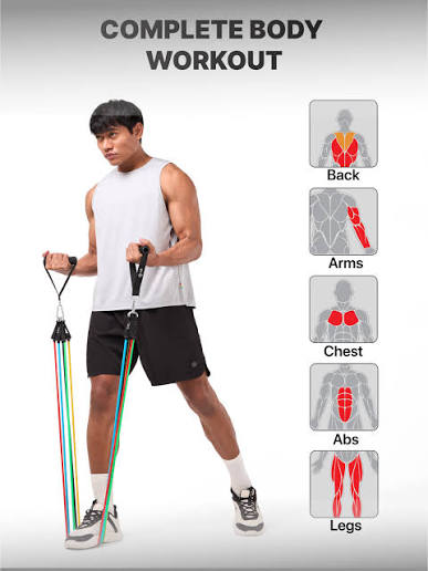 Toning Tube Resistance Band with Handles for Fitness Exercise and Strength Training