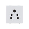 White 16 amp 5 pin modular electrical socket for switch board installation