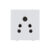 White 16 amp 5 pin modular electrical socket for switch board installation