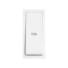 White 16 amp modular electrical switch for home and office switch board installation