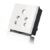 White 6 amp modular electrical socket for home and office switch board installation