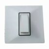 White 6 amp modular electrical switch for home and office switch board installation