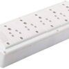 White extension board with long electric wire and multiple power sockets for home and office use