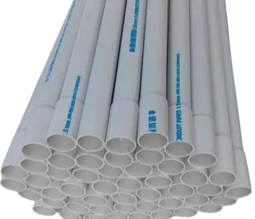 white PVC electrical conduit pipes bundle