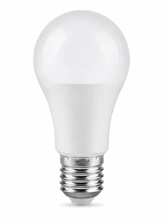 12W LED bulb with E27 screw base for bright white energy-efficient lighting in home and office.
