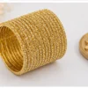 24 Pcs Gold Glitter Bangles Set for Women Designer Traditional Chudi