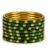 24 Pcs Green Stone Dot Bangles Set for Women with Golden Stone Design Traditional Indian Fashion Jewellery