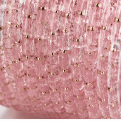 24 Pcs Light Pink Glitter Bangles Set for Women Traditional Indian Chudi Set with Golden Sparkle Desi