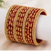 Premium 34 Pcs Maroon Gold Bridal Bangles Set for Wedding, Bridal & Festival Wear