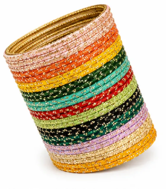 50 Pcs Multicolor Bangles Set for Women | Traditional Chudi Collection - Image 2