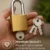 50mm heavy duty brass padlock with hardened steel shackle and 3 security keys for home and commercial use.