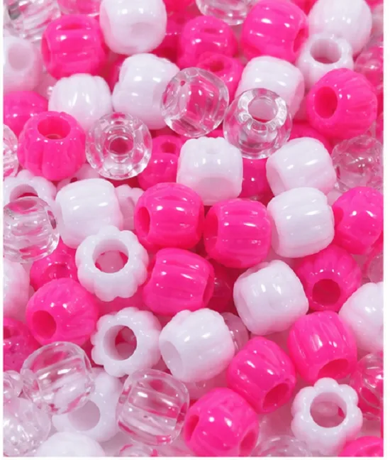 Multicolor Plastic Pony Beads for Jewellery Making & DIY Crafts | Assorted Craft Beads Pack - Image 4