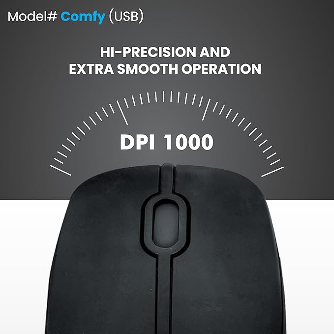 Prodot Comfy Wired USB Optical Mouse for Laptop and Desktop - Image 3