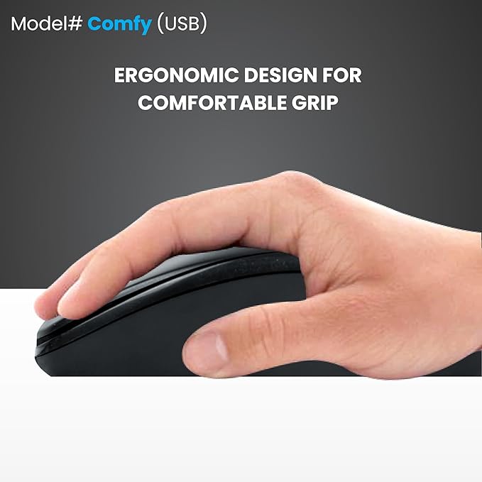 Prodot Comfy Wired USB Optical Mouse for Laptop and Desktop - Image 2