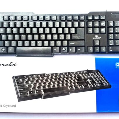 Prodot KB-207S Wired USB Standard Keyboard | 104 Soft Keys | Plug & Play | Spill-Resistant | Black