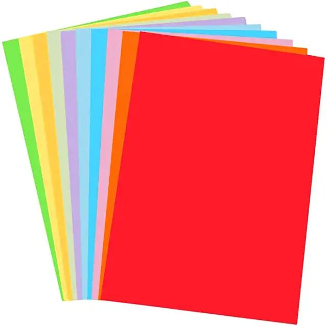 A4 100 Coloured Sheets Pack | 10 Sheets Each Color | Double Sided Craft Paper for School Projects, Office Printing, Art & DIY Crafts - Image 2