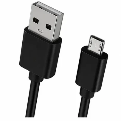 Black USB to Micro USB charging cable for Android smartphones