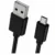 Black USB to Micro USB charging cable for Android smartphones, power banks, Bluetooth speakers and other Micro USB devices.