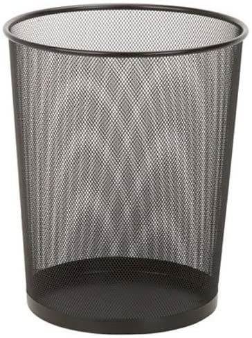 Black Metal Mesh Waste Paper Basket | Round Office Dustbin for Home, Office & Workspace - Image 4