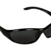 Black wraparound sports sunglasses for men with UV protection lenses designed for driving, cycling, outdoor activities and active lifestyles