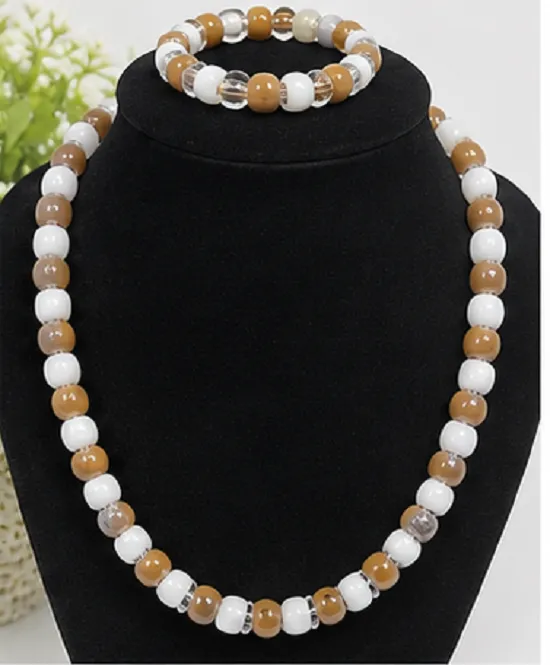 Brown, White & Crystal Pony Beads for Jewellery Making | Assorted Plastic Craft Beads for DIY Projects - Image 4