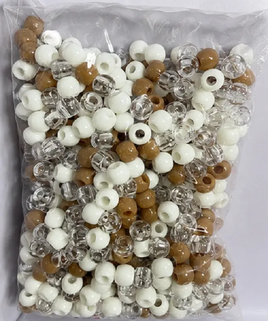 Brown, White & Crystal Pony Beads for Jewellery Making | Assorted Plastic Craft Beads for DIY Projects - Image 8
