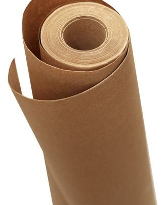Brown kraft paper roll for packaging wrapping shipping and craft use
