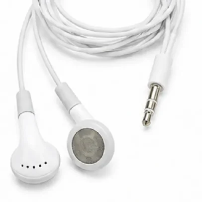 Classic White Handsfree Earphones with 3.5mm Audio Jack Lightweight Stereo Earbuds