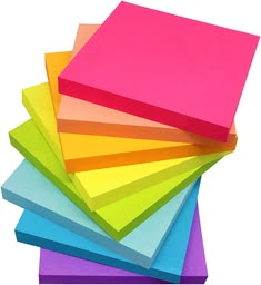 Colorful Sticky Notes Memo Pad Self Adhesive Note Papers for Office School College and Home Use