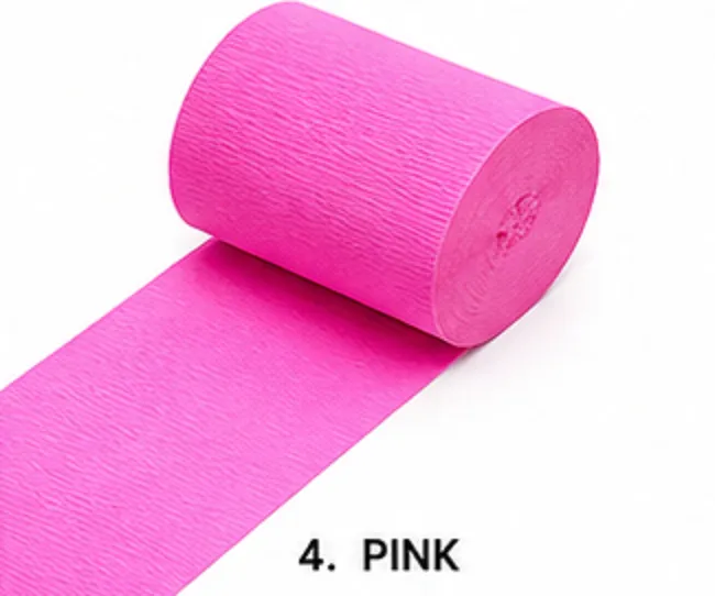 Crepe Paper Streamers Pack of 6 Rolls | Multicolor Party Decoration & DIY Craft Paper Rolls - Image 10