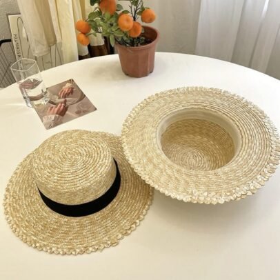 Elegant Wide Brim Straw Hat