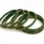 Green stone bangles set of 24 with golden crystal detailing for women and girls traditional jewellery.
