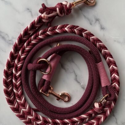 Heavy Duty Braided Dog Leash Strong Rope Pet Lead with Metal Clip for Dogs,.